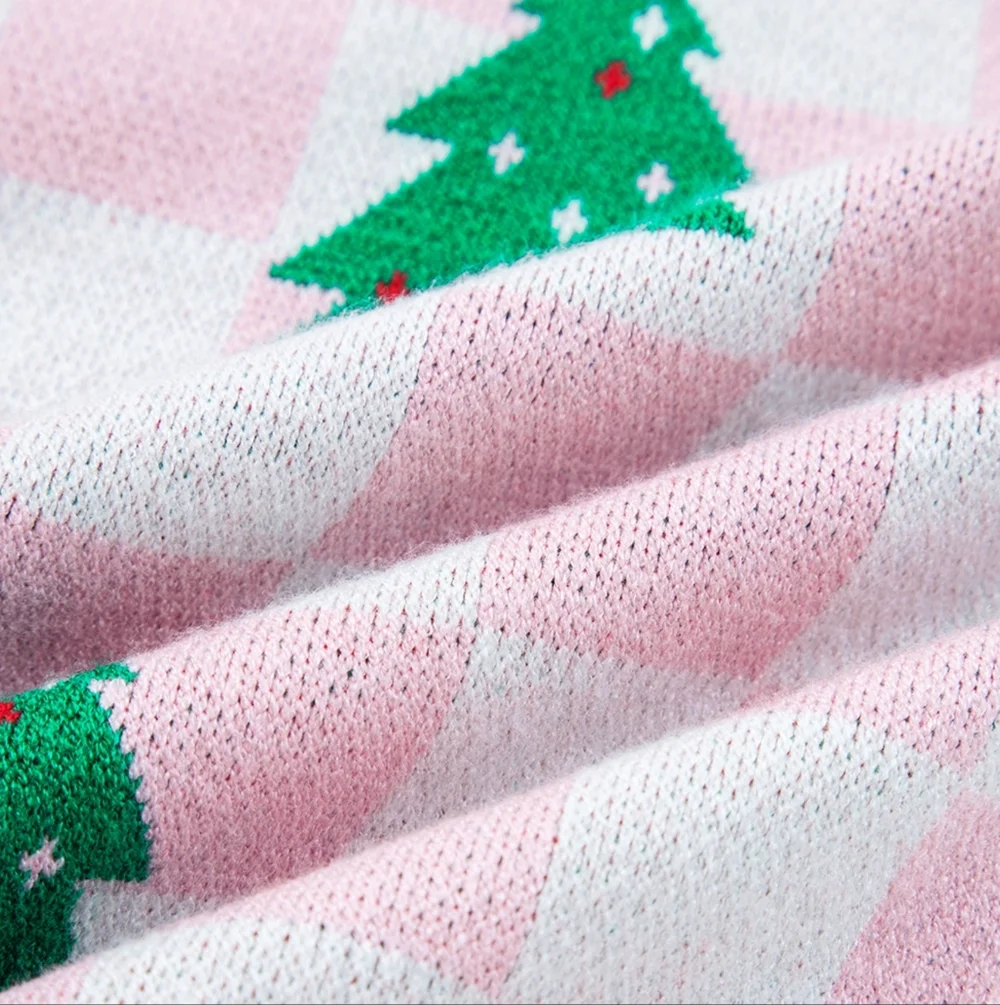 Merry Check Cardigan - Pink